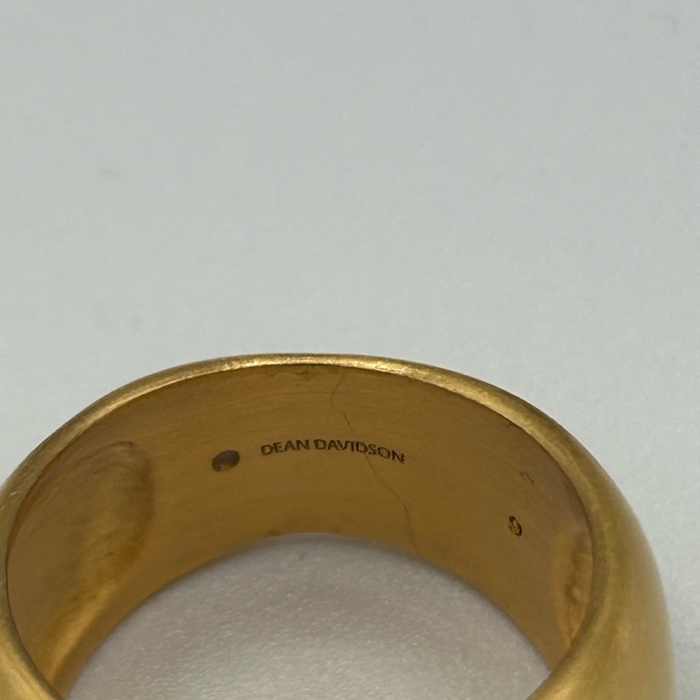 🔥🆕🔥 DEAN DAVIDSON Brushed 22K Gold Dome Statement Ring - Size 9 - Picture 3 of 6